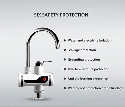 Electric Water Heater Tap Instant Hot Water Faucet Heater (Cold & Heating )