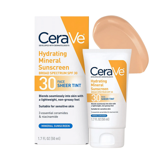 Cerave Hydrating Mineral Sunscreen SPF 30 Face Sheet Tint 50ml
