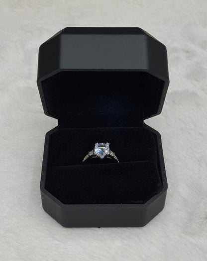 Diamond Shape Luxury Quality Adjustable Ring With Box